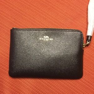 Coach corner zip pouch